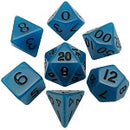Resin Dice: Glow. Blue 16mm Poly