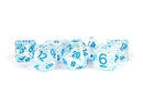 Flash Resin Poly Set: Clear w/ L. Blue Numbers