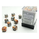 Chessex - Gemini 12mm d6(36 Dice) Copper-Steel/White