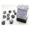Chessex - Gemini 12mm d6(36 Dice) Purple-Steel/White