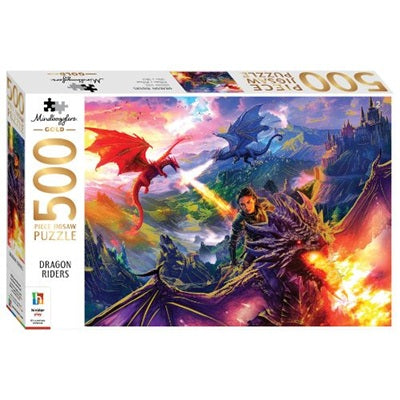 Mindbogglers Gold 500pc Jigsaw - Dragon Riders