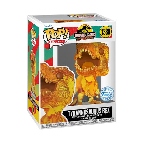 Jurassic Park - Tyrannosaurus Rex (Amber) US Exclusive Translucent Pop! Vinyl 1380