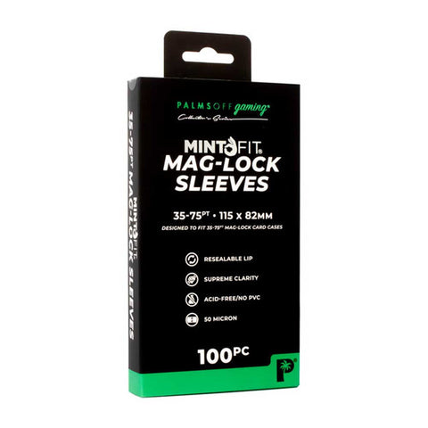 Palms Off - Mint Fit Mag-Lock Sleeves 35pt-75pt (100)