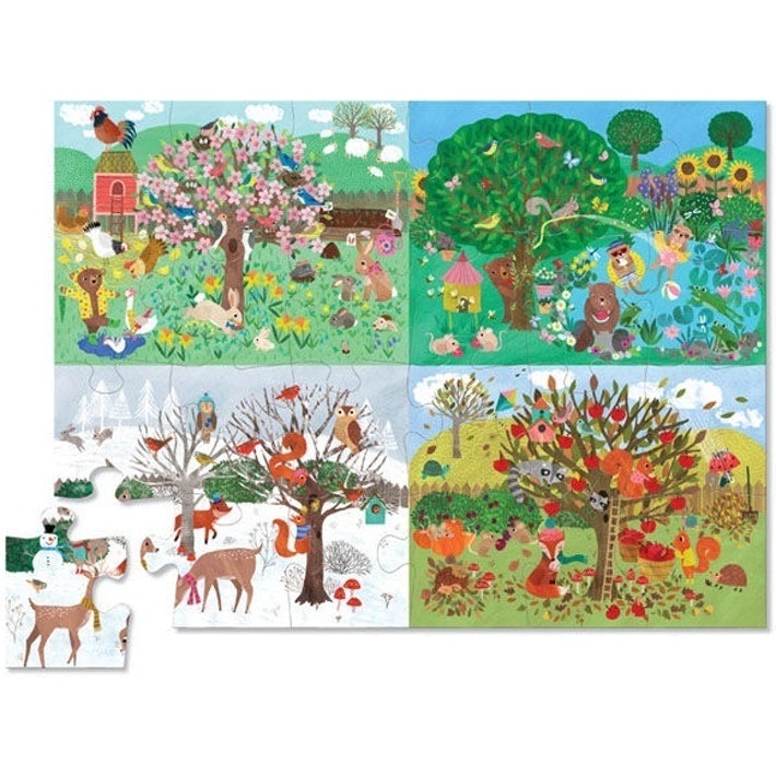 Crocodile Creek Floor Puzzle - Four Seasons