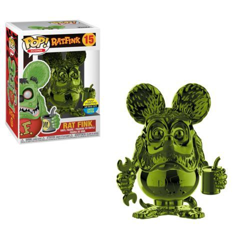 SDCC Rat Fink - Rat Fink Green Chrome Pop! 15