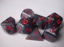 Velvet Black w/red Classic Polyhedral 7-Die Set