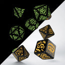 Halloween Pumpkin Dice Set - Black & Glow in the Dark