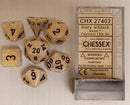 Marble Ivory w/black Classic Polyhedral 7-Die Set