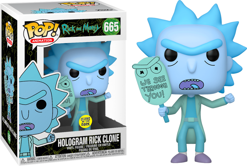 Rick and Morty - Hologram Rick (We See Through You) Pop! 665