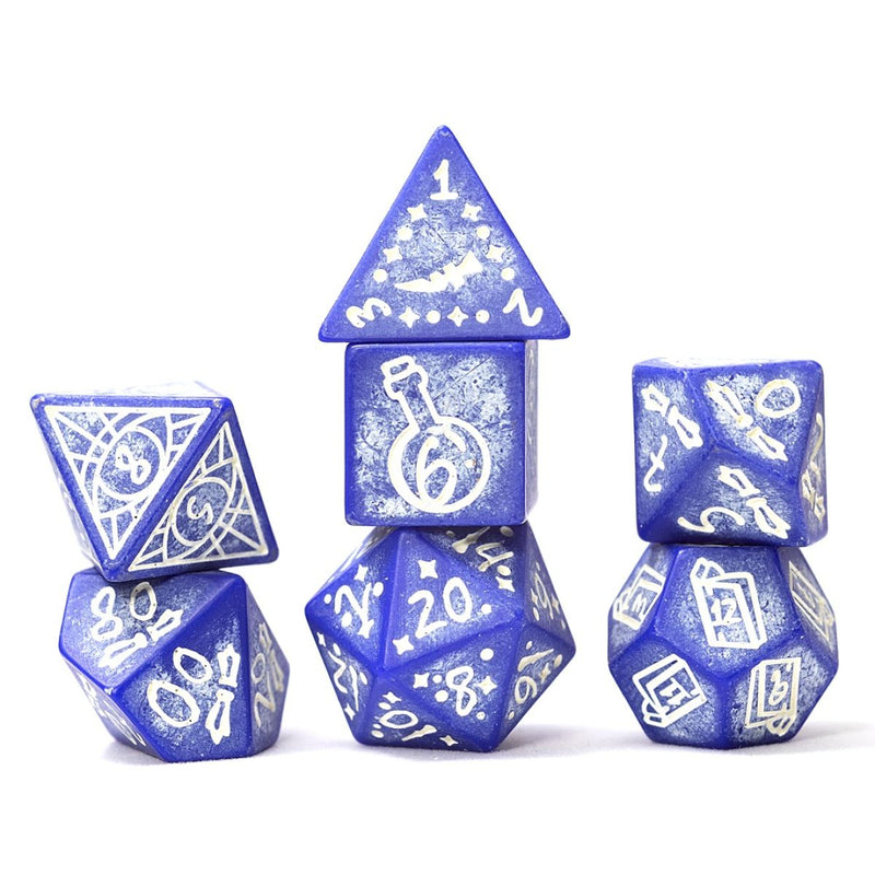 Sirius Dice – Dice Set – Illusory Stone: Purple Agate